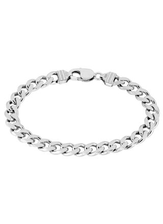 Lykka Basics silver curb chain bracelet 8,5 mm 