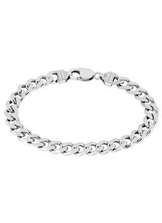 Lykka Basics silver curb chain bracelet 8,5 mm