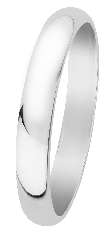 Lykka Casuals plain band ring d-shape 3 mm