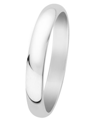 Lykka Casuals plain band ring d-shape 3 mm