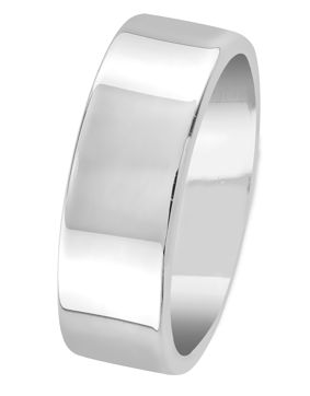 Lykken Casuals plain band ring flat 7 mm