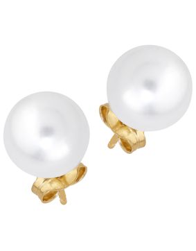 Lykken Pearls pearl gold stud earrings 8,5 mm