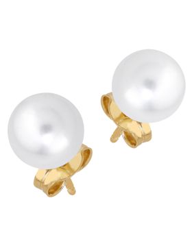 Lykken Pearls pearl gold stud earrings 6,5 mm