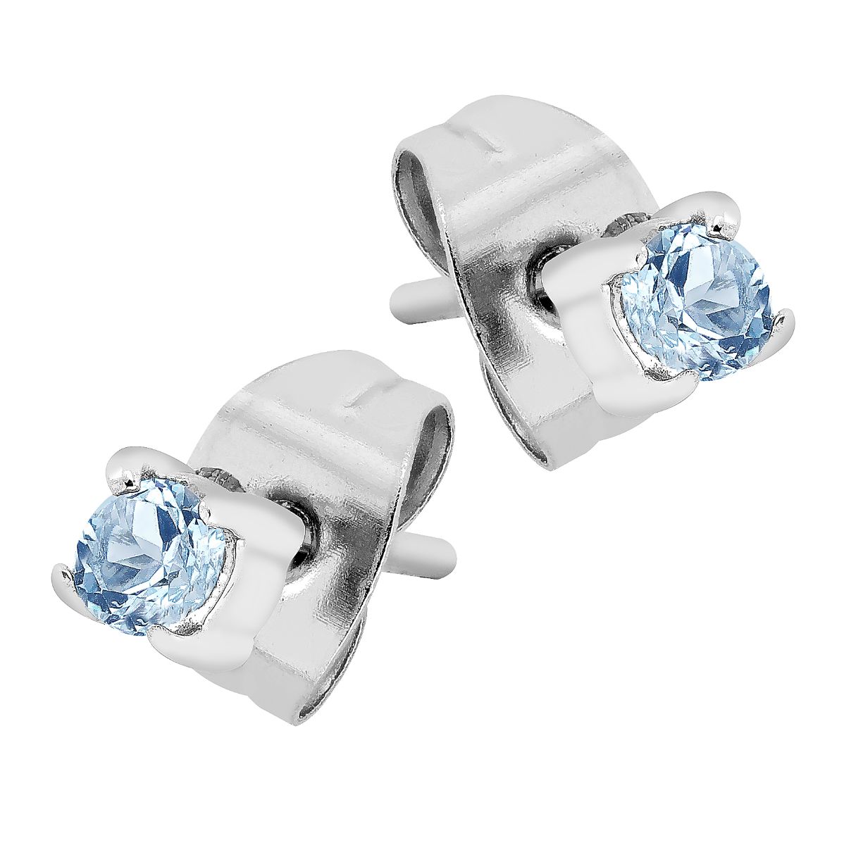Lykka Trend aquamarin steel stud earrings 