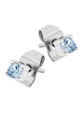 Lykka Strong aquamarin steel stud earrings