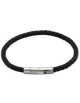 Lykka Strong leather bracelet black