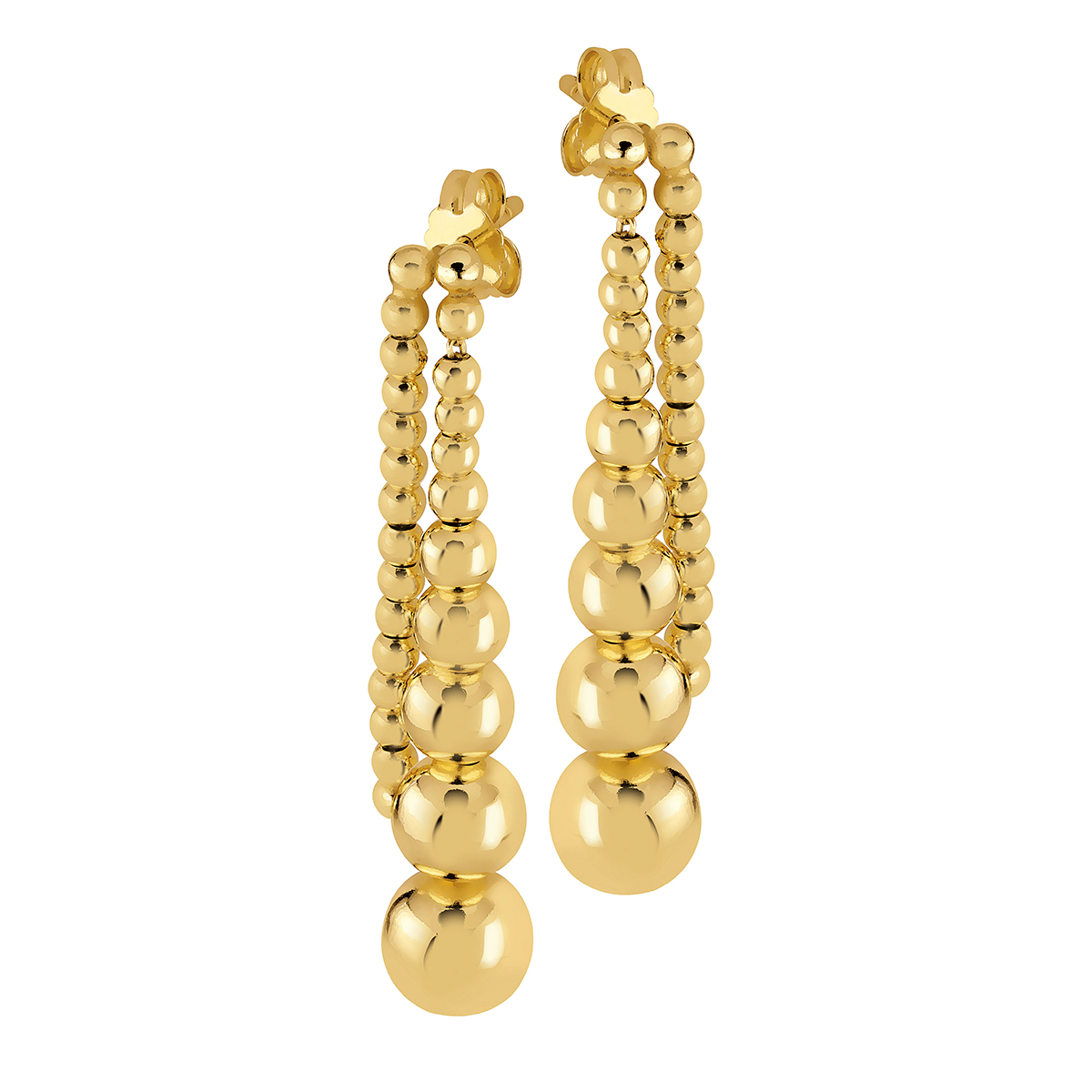 Lykka Casuals ball earrings goldplated silver