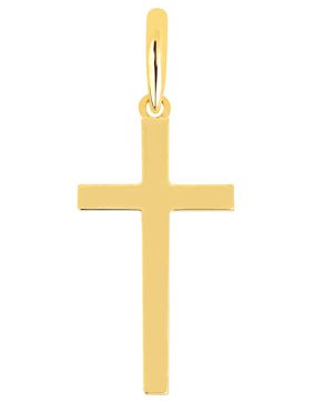 Lykka Crosses plain cross pendant in yellow gold