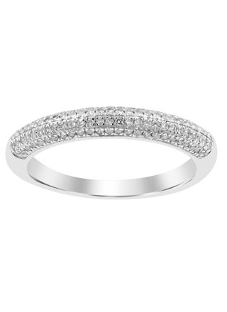 Lykka Elegance triple tier diamond ring in white gold 0,32 ct