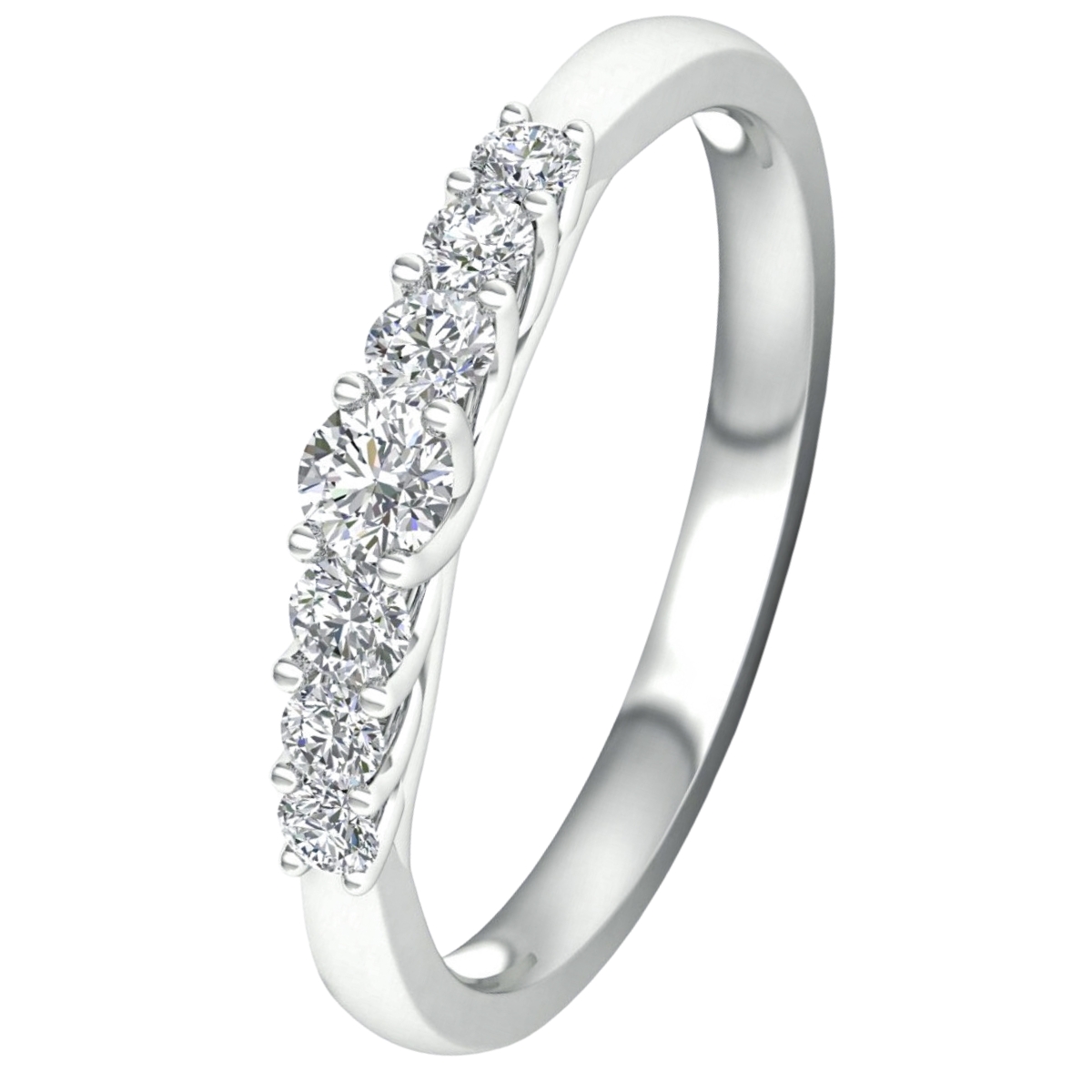 Lykka Elegance cathedral side-stone diamond ring 0,33 ct