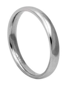 Lykka Strong plain d-shape steel ring 2,5 mm