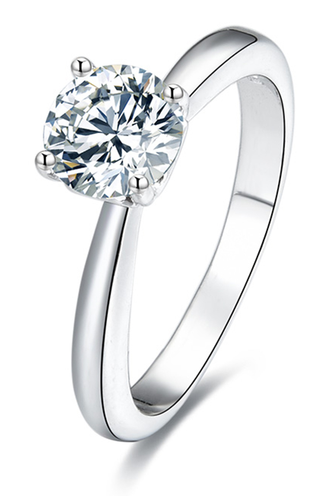 Lykka Casuals solitaire silver ring