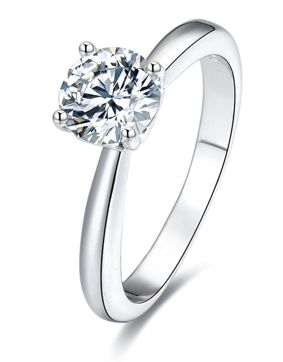 Lykka Casuals solitaire silver ring