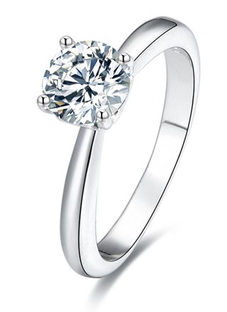 Lykka Casuals solitaire silver ring