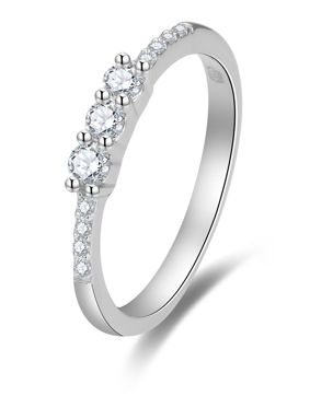 Lykka Casuals multi-stone silver ring