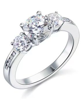 Lykka Casuals multi-stone silver ring 7 mm