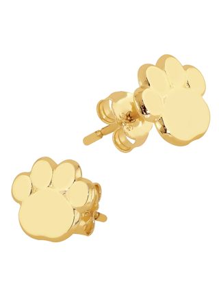 Lykka Symbols paw gold earrings