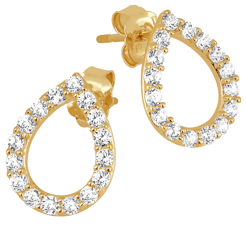 Lykka Casuals tear drop gold stud earrings