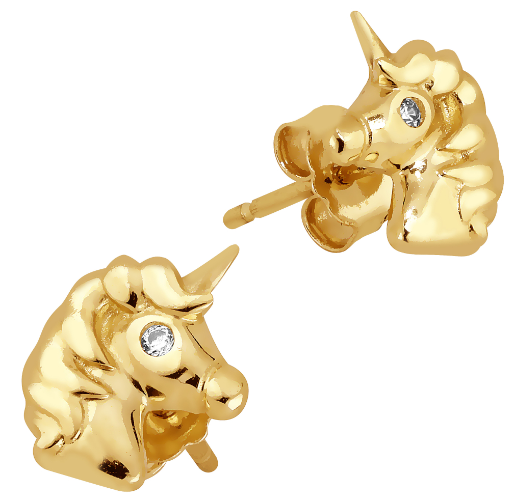 Horse gold earrings
