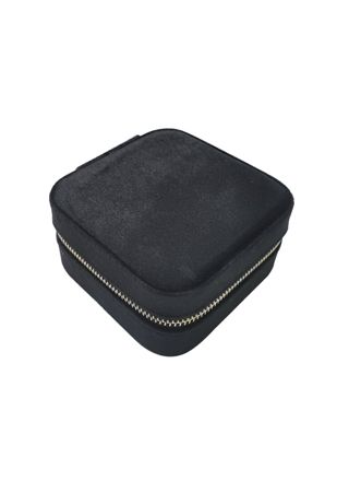 Lykka velvet black square jewellery box