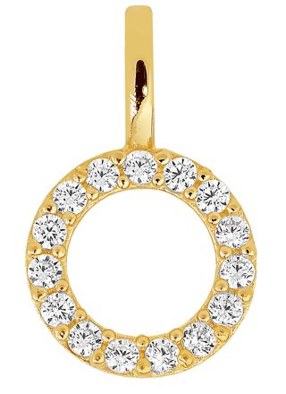 Lykka Casuals round pendant in yellow gold 8,1 mm