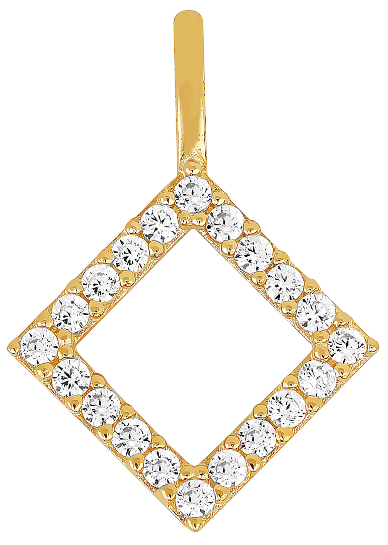 Lykka Casuals Diamond-shaped pendant in yellow gold 8,2 mm