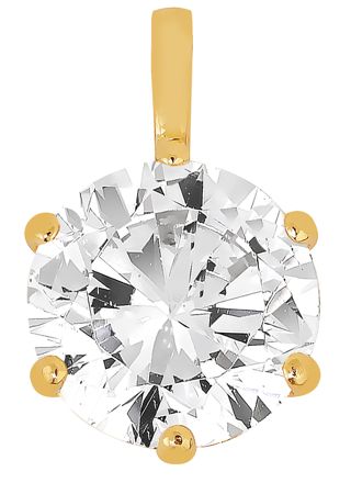 Lykka Casuals 6-prong solitaire pendant in yellow gold 8 mm