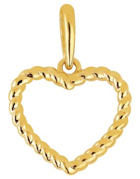 Lykken Hearts open heart gold pendant