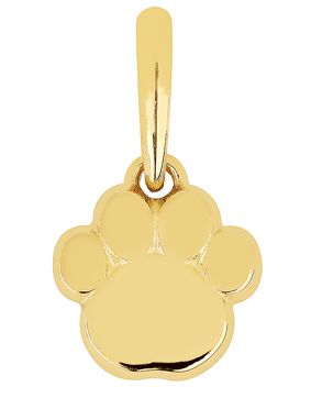Lykken Symbols smooth paw pendant in yellow gold