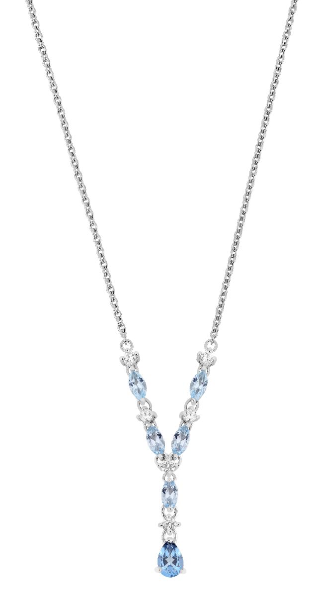 Lykka Casuals long topaz-cz silver-necklace 