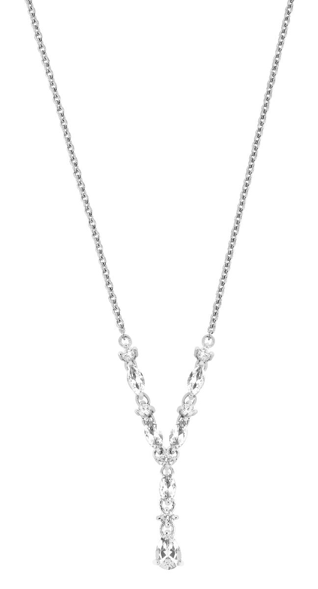 Lykka Casuals long cz silver-necklace 