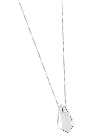 Drop shaped silver necklace