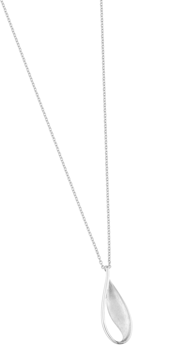 Silver necklace drop
