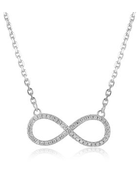 Lykken Symbols infinity silver necklace 12 mm