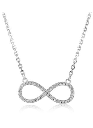 Lykka Symbols infinity silver necklace 12 mm