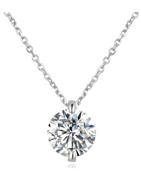 Lykken Casuals solitaire silver necklace 6 mm