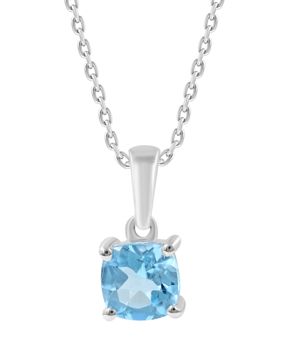 Lykken Elegance topaz solitaire necklace 42+3cm