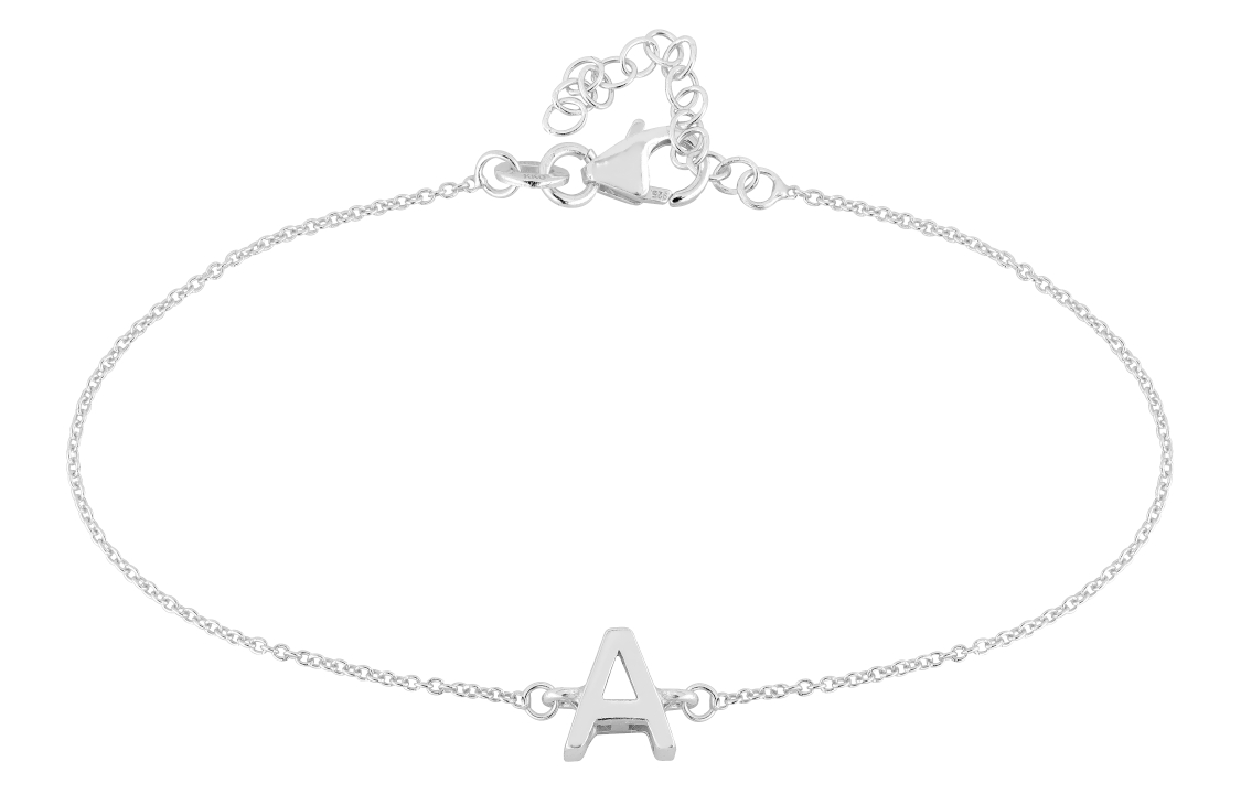 Lykka Symbols initial bracelet silver
