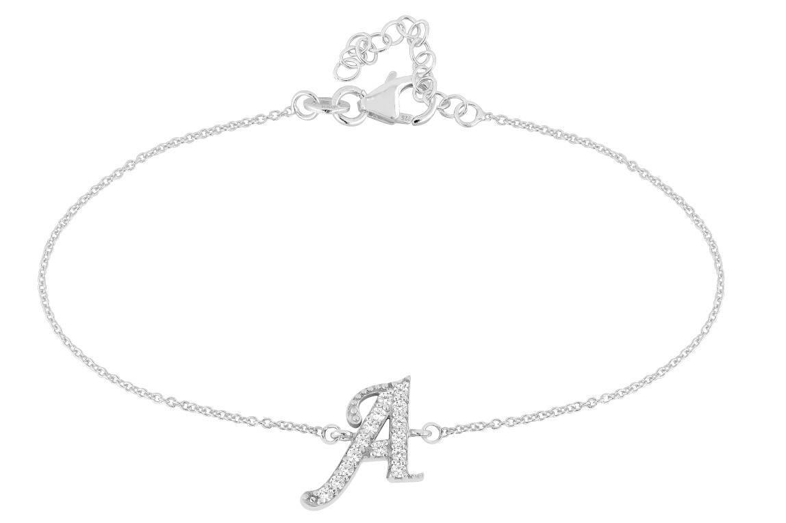 Lykka Symbols initial bracelet silver