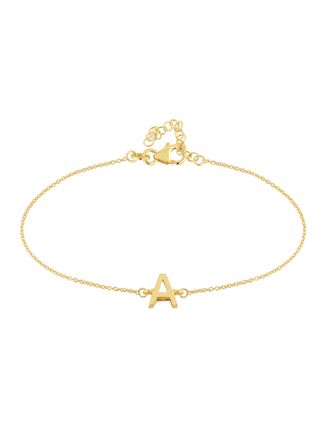 Lykka Symbols gold plated initial bracelet silver