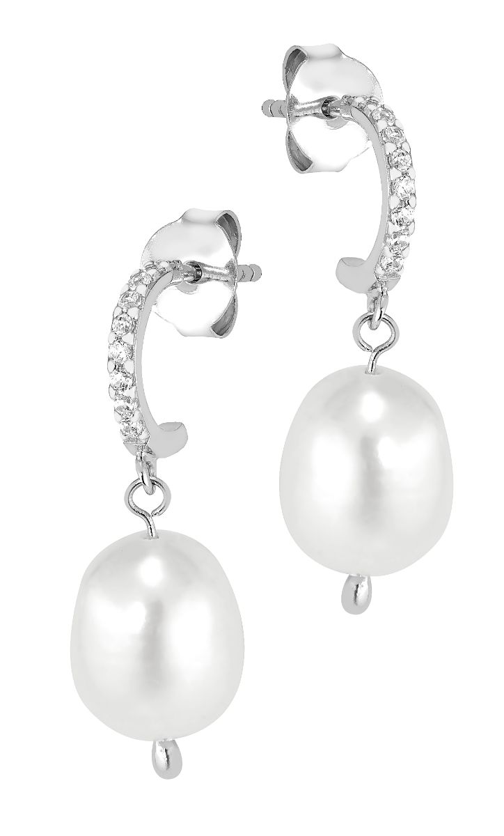Lykka Pearls hook silver-earrings with pearls 