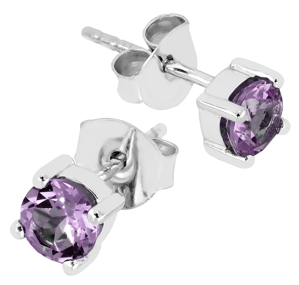 Lykka Casuals silver earrings with amethyst