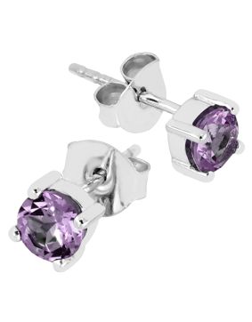 Lykken Casuals silver earrings with amethyst