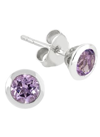 Lykka Casuals amethyst silver earrings 