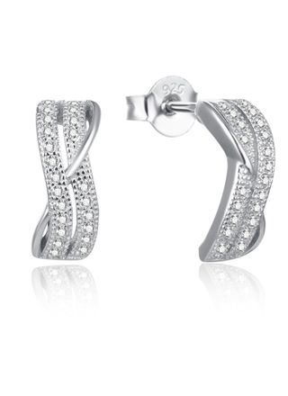 Lykka Casuals crossover j-hooks in silver