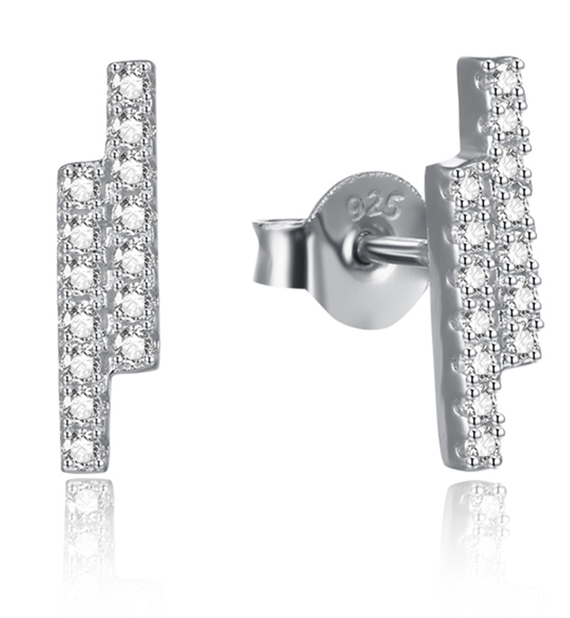 Lykka Casuals Journey silver earrings with cz