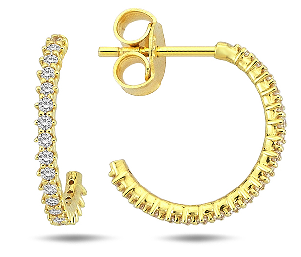 Lykka Casuals yellow gold creole earrings 12,2 mm