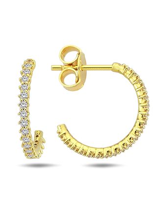 Lykka Casuals yellow gold creole earrings 12,2 mm