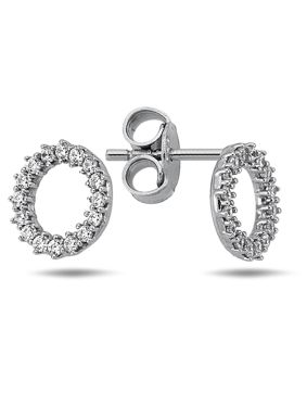 Lykken Casuals round silver earrings