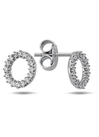 Lykka Casuals round silver earrings